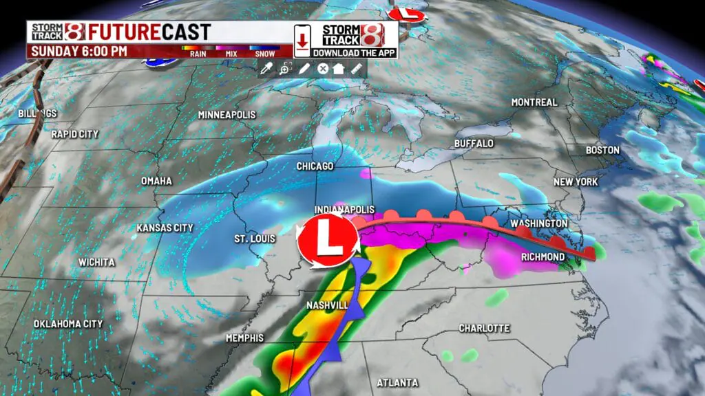 Cold weekend with a winter storm for Sunday Jan 3, 2025